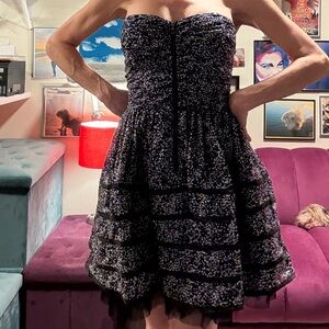 FLASH SALE 1 DAY ONLY Vintage Betsey Johnson Strapless Sparkly Dress